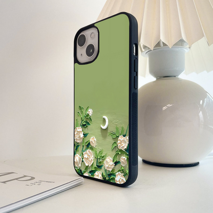 Emerald Bloom Calm Glass Case