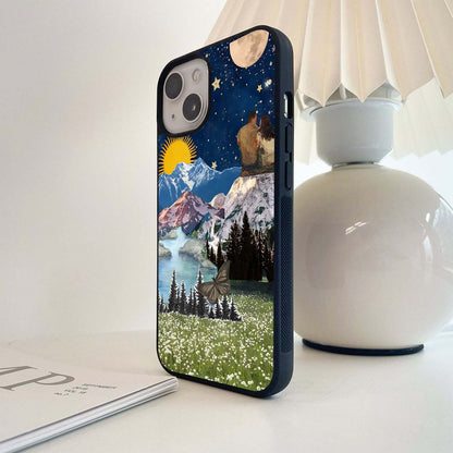 Starlit Mountain Lovers Glass Case