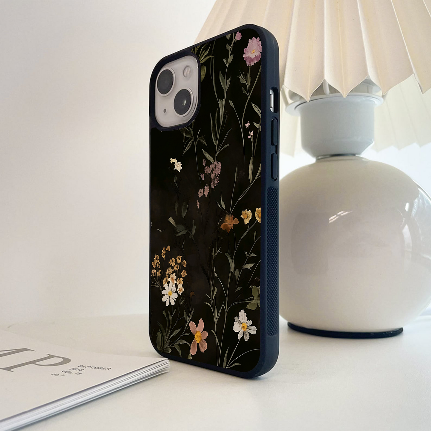 Shadow Floral Meadow Glass Case