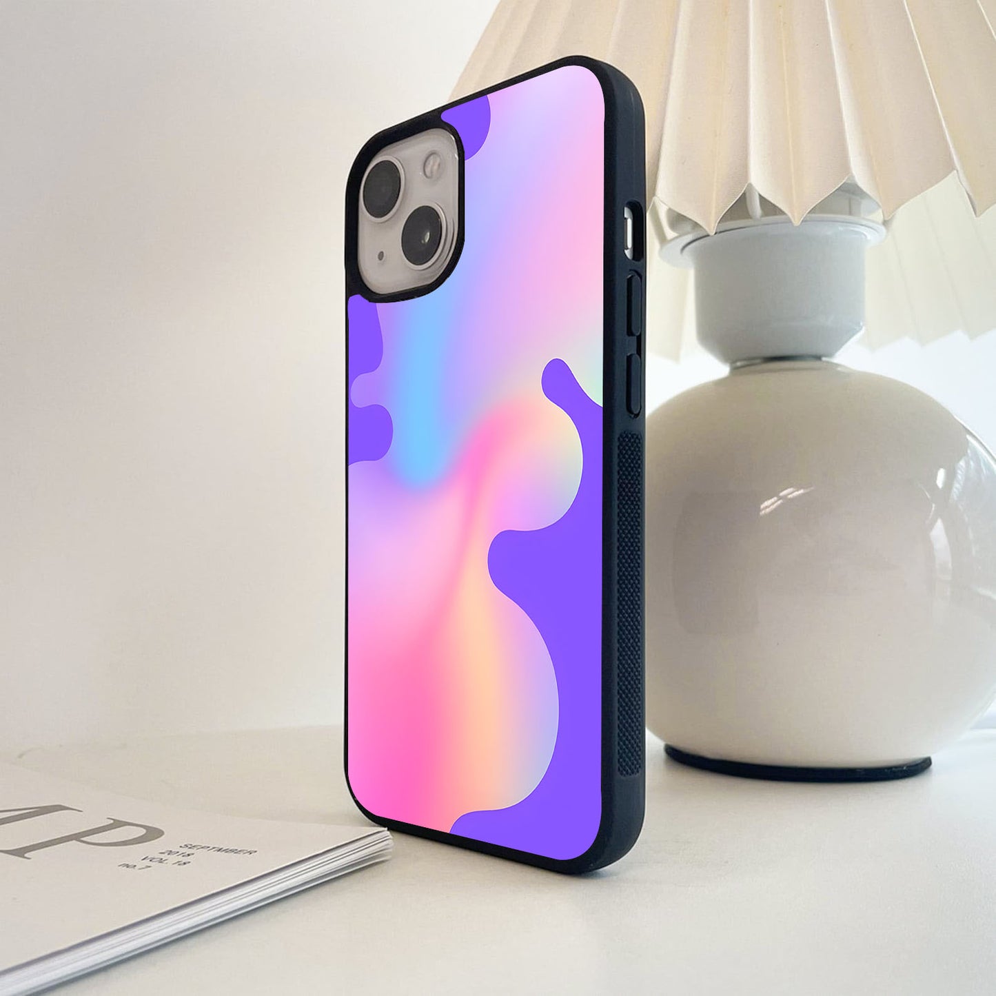 Abstract pastel swirl Glass Case