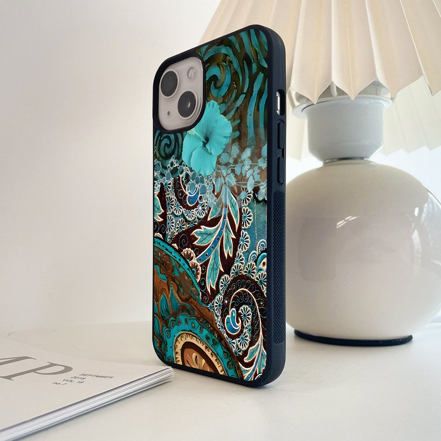 Ocean Bloom Spirit Glass Case
