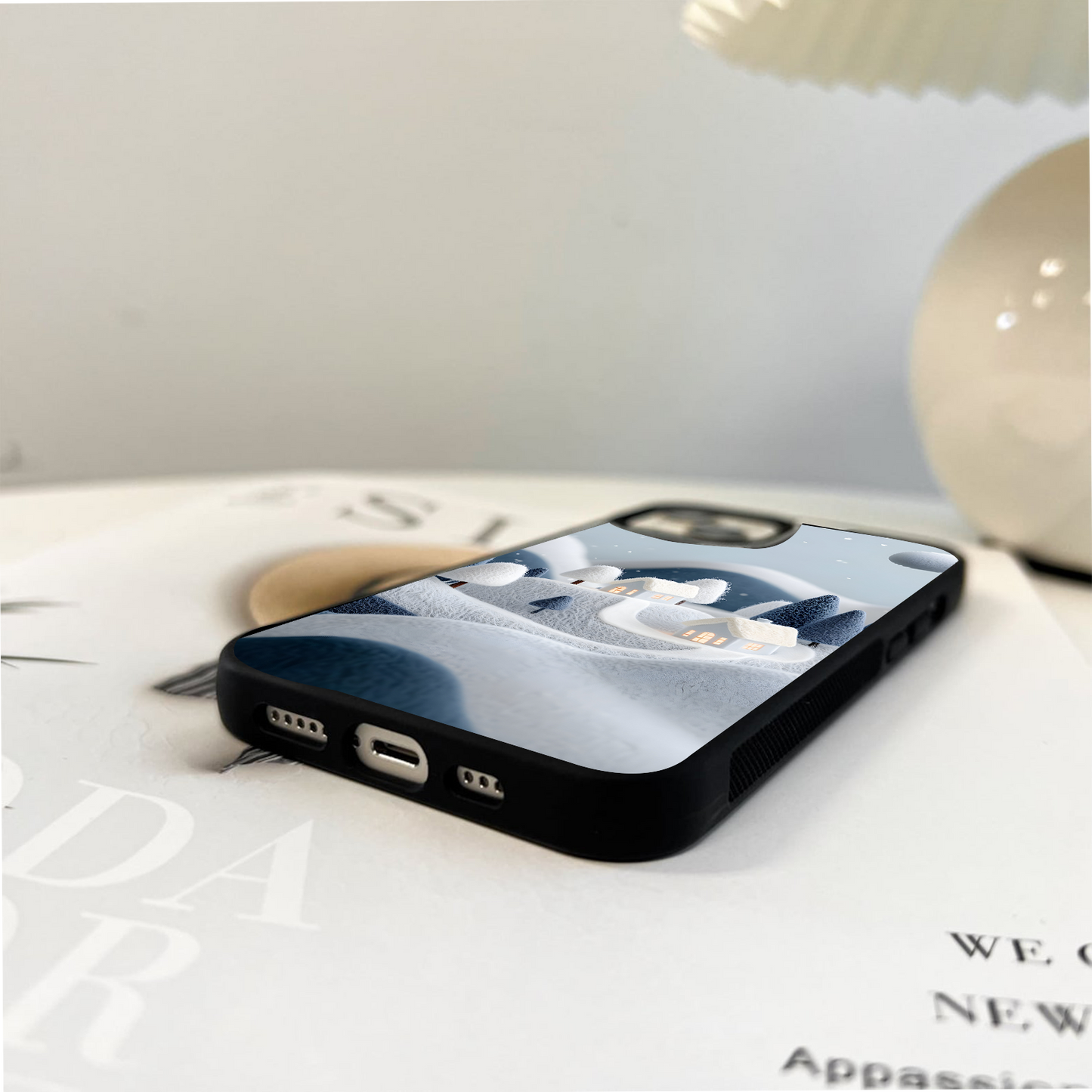 Frosty Cozy Hills Glass Case