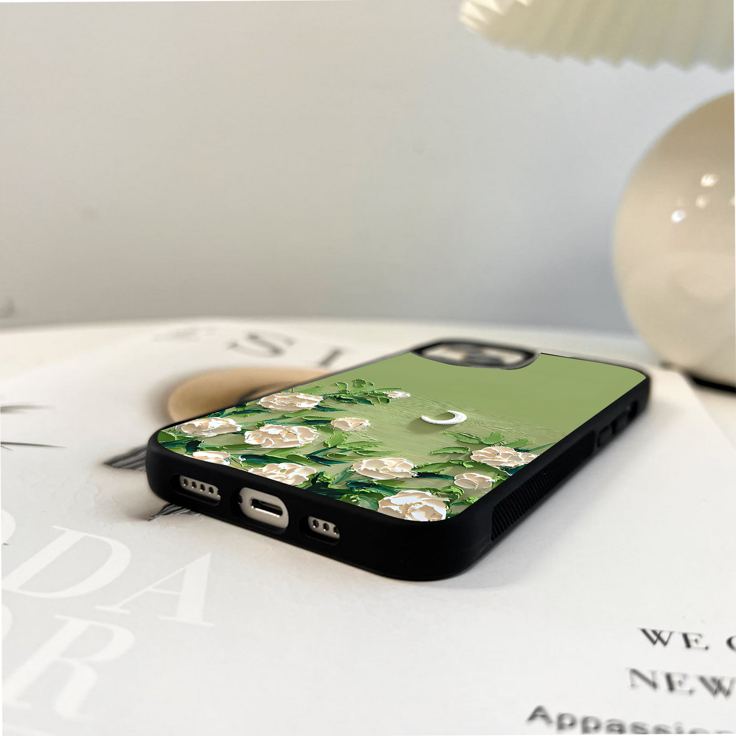 Emerald Bloom Calm Glass Case