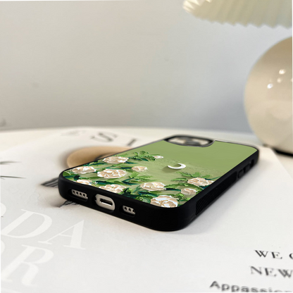 Emerald Bloom Calm Glass Case