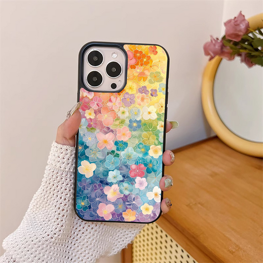 Multiple Background With Flower Glass Case