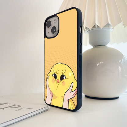 Cute Lovely Duck Glass Case