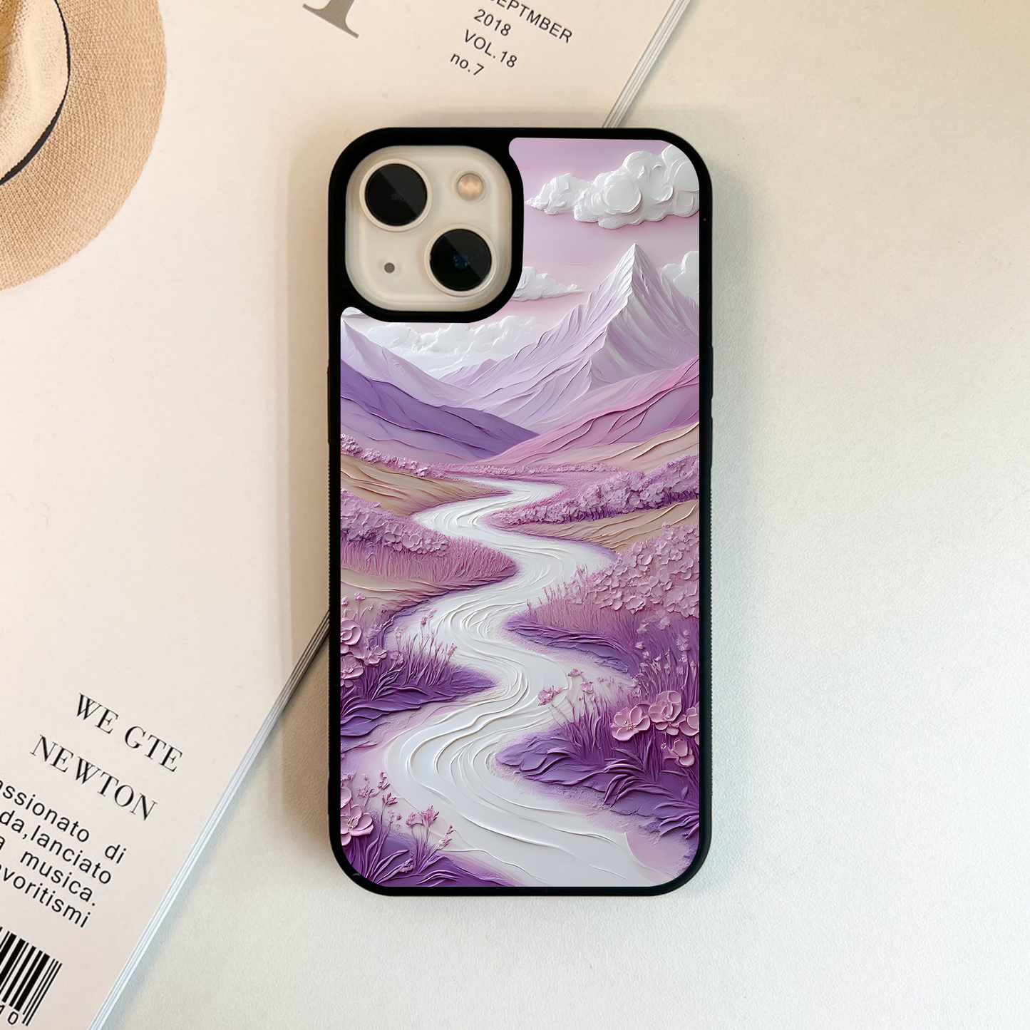 Dreamy Purple Terrain Glass Case