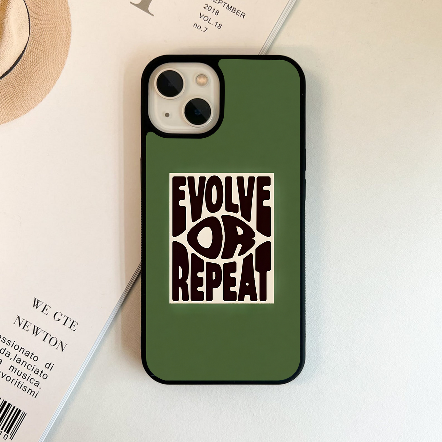 Evolve Or Repeat Quote Glass Case
