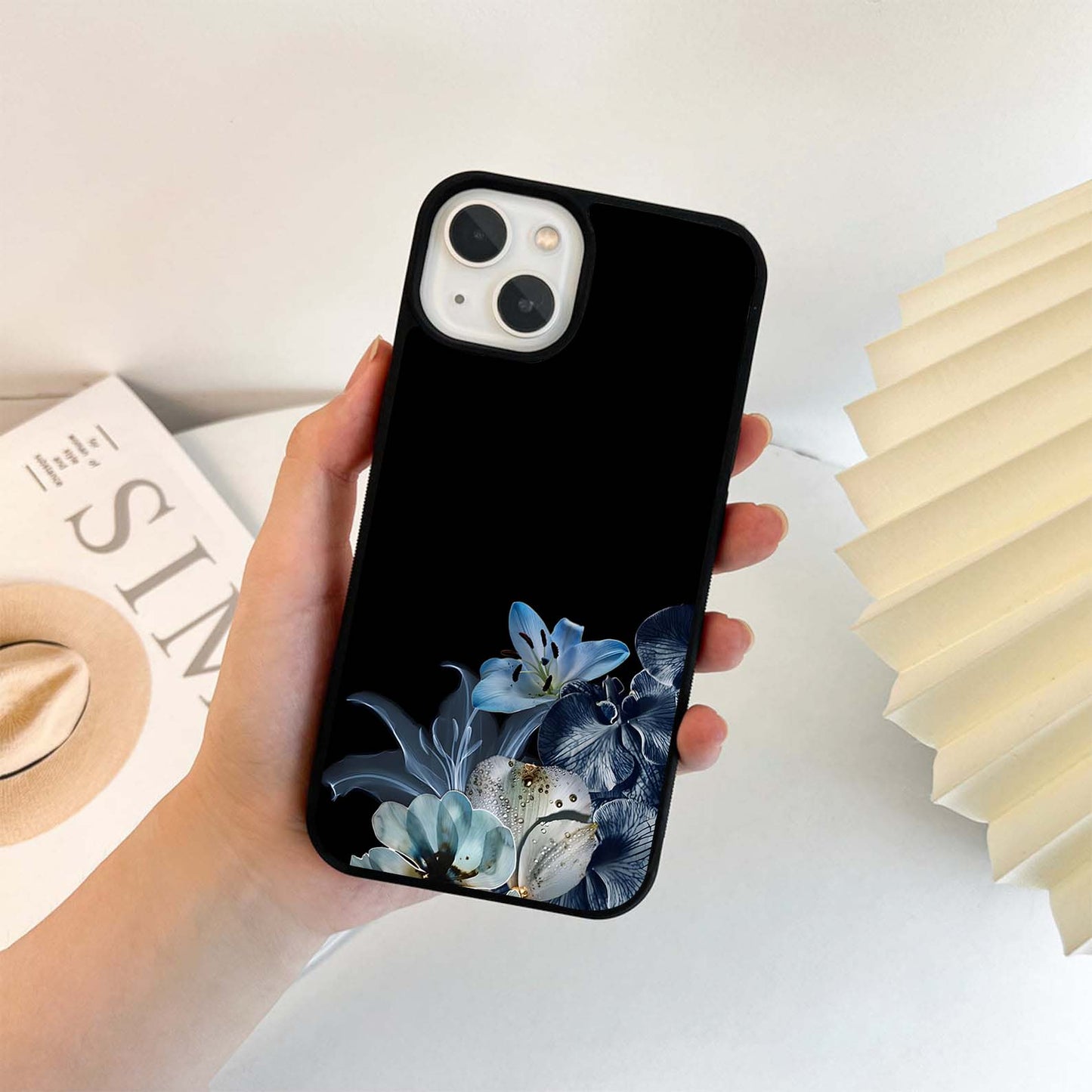 Moonlit Bloom Florals Glass Case