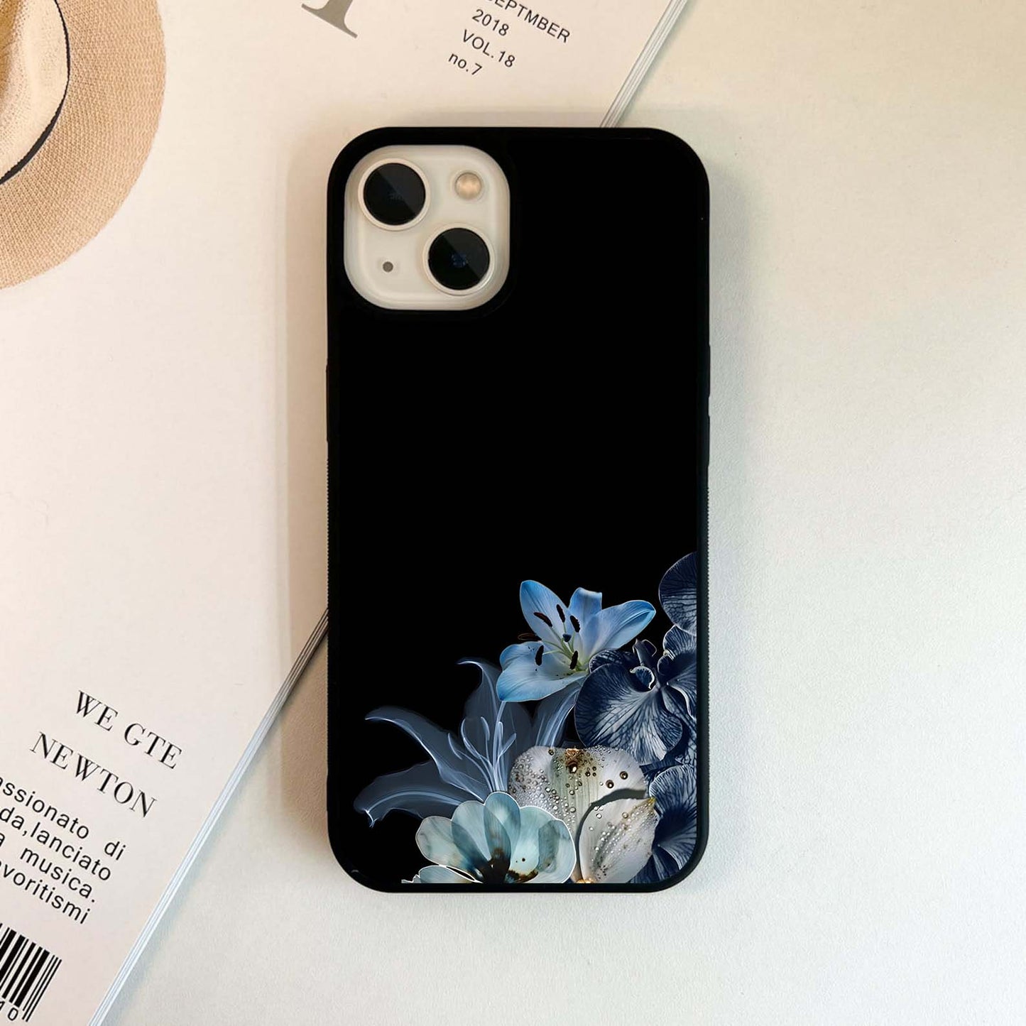 Moonlit Bloom Florals Glass Case