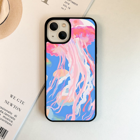 Jellyfish Design  Glass Case