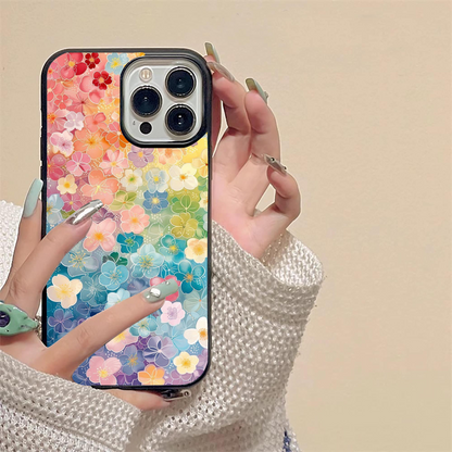 Multiple Background With Flower Glass Case