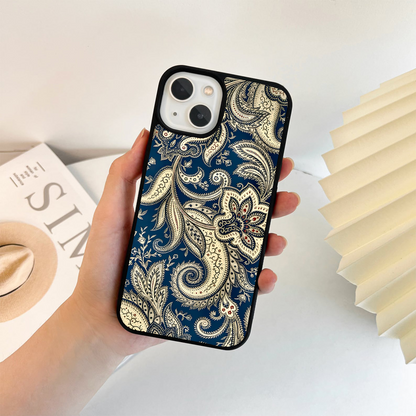 Navy Bloom Royal Glass Case