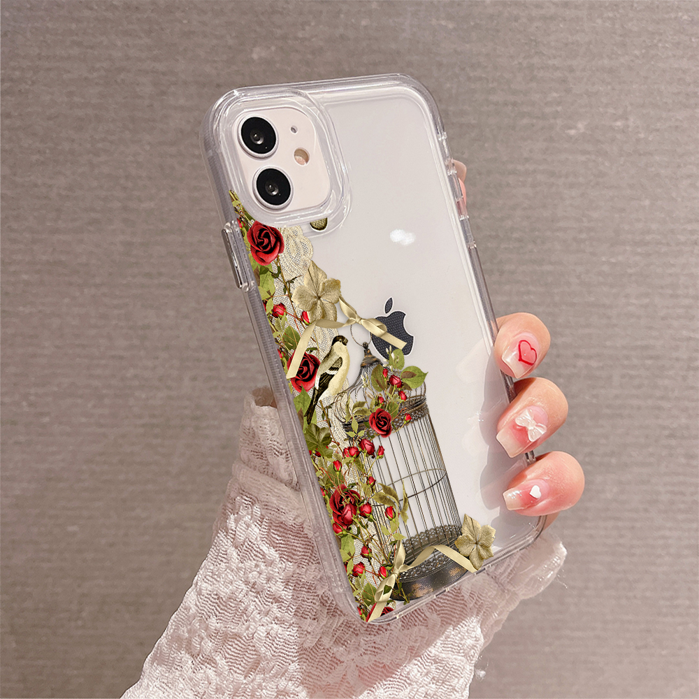 Vintage Bloom Haven Clear Silicon Cover