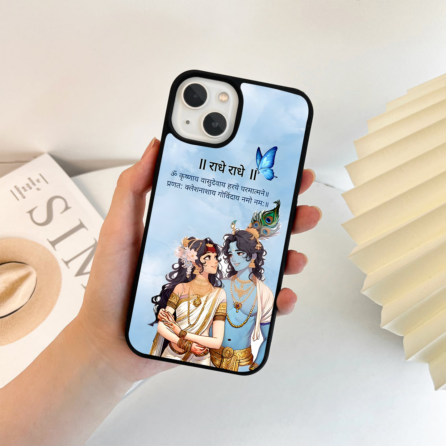 Radha Krishna Eternal Glass Case