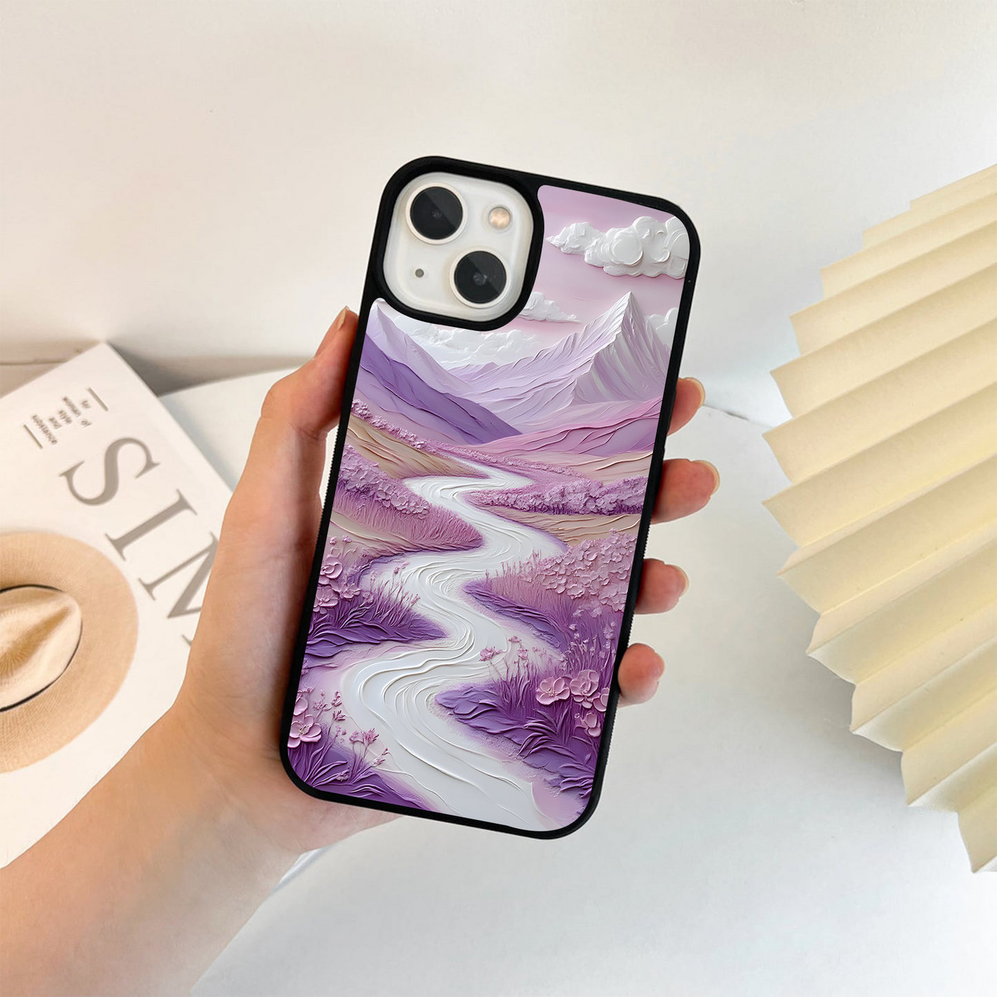 Dreamy Purple Terrain Glass Case