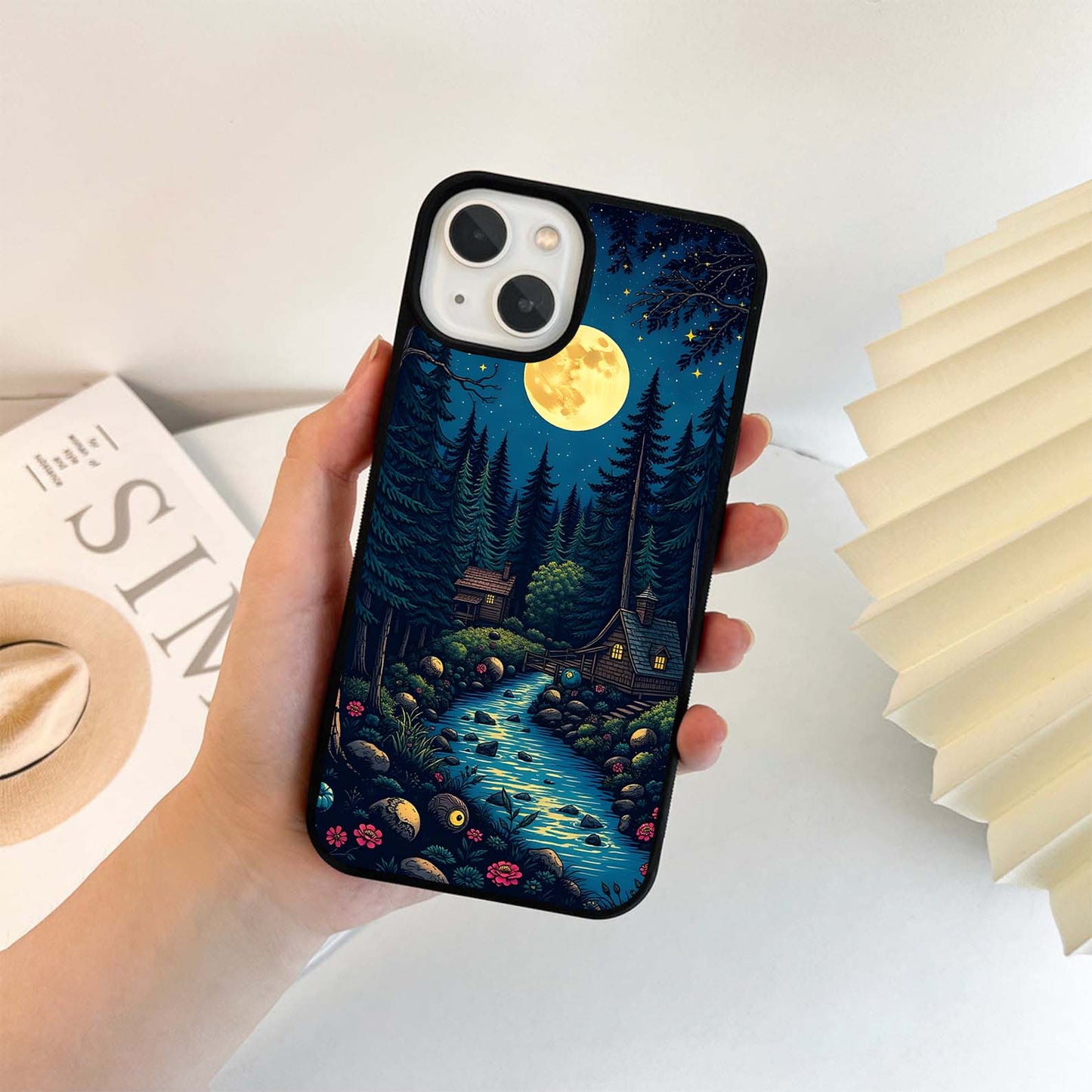 Moonlit Pines Glass Case