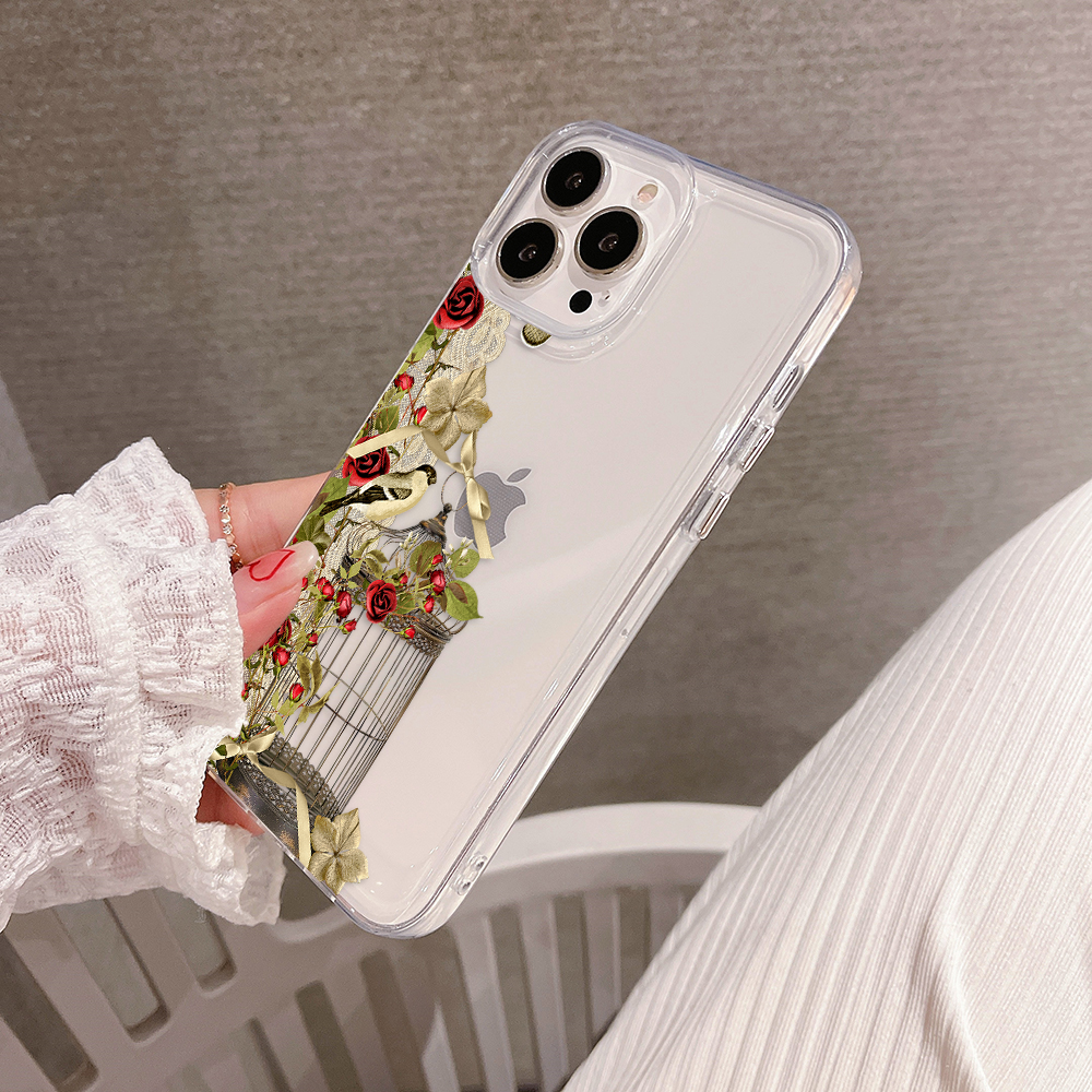 Vintage Bloom Haven Clear Silicon Cover