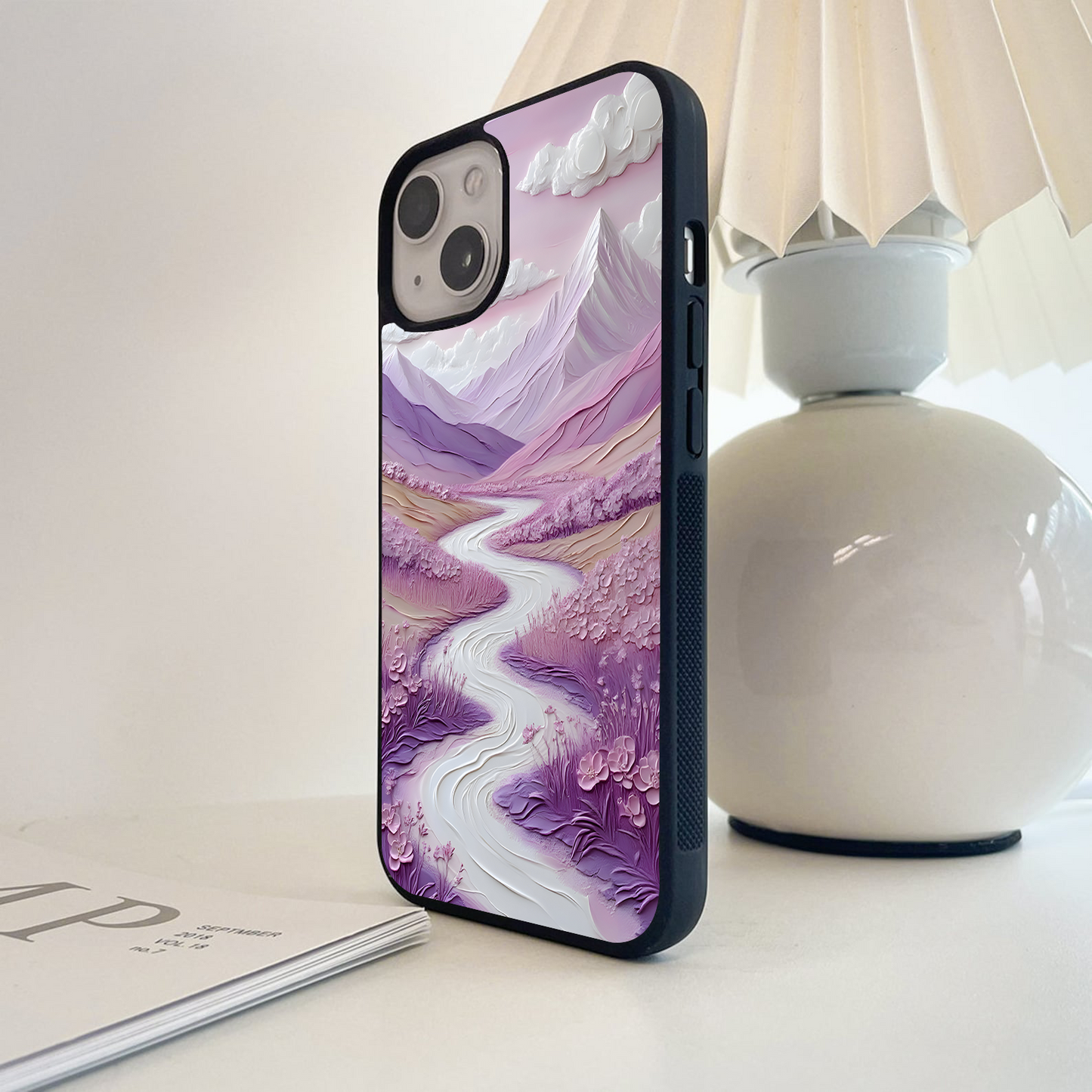 Dreamy Purple Terrain Glass Case