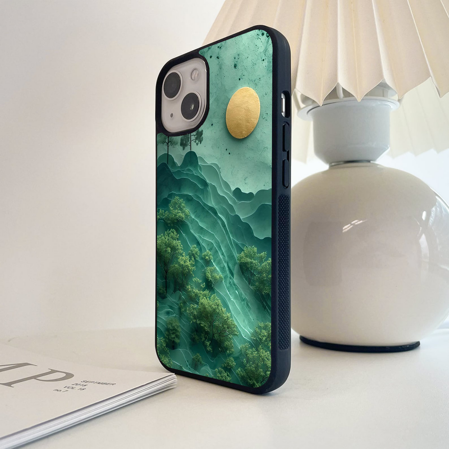 Green Hills with Sun Glass Case