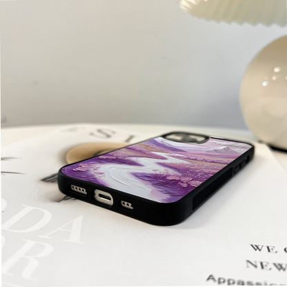 Dreamy Purple Terrain Glass Case
