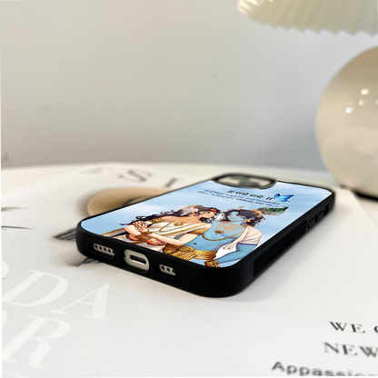 Radha Krishna Eternal Glass Case