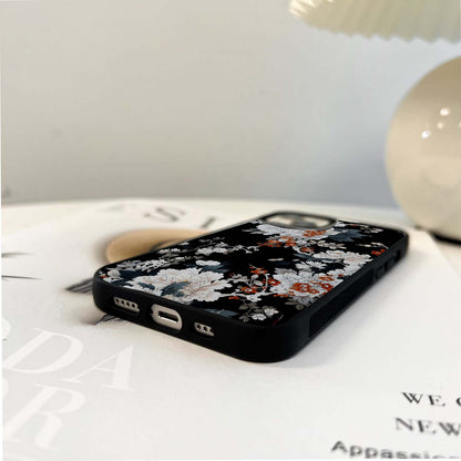 Muted Floral Mist Glass Case