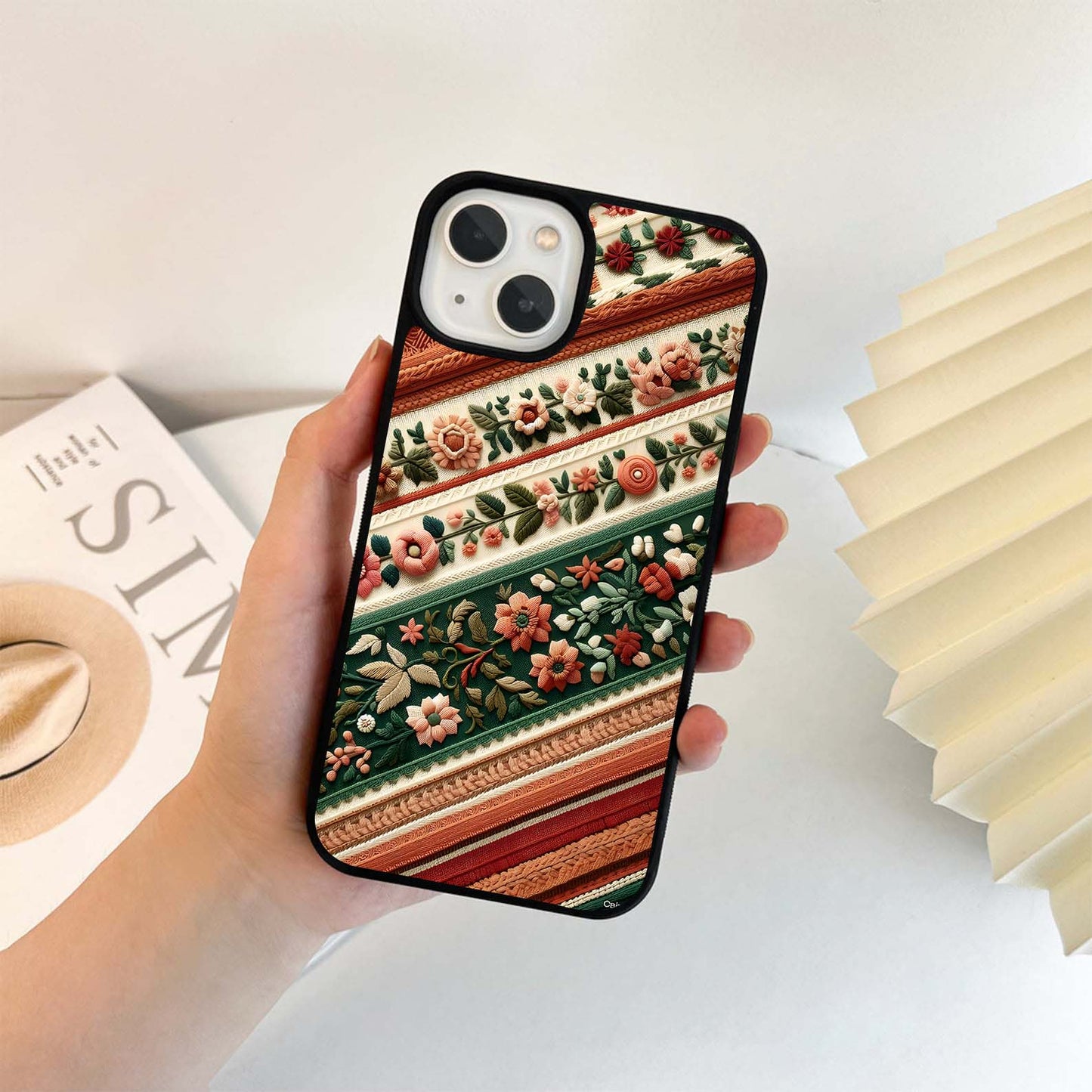 Ornamental Floral Harmony Glass Case