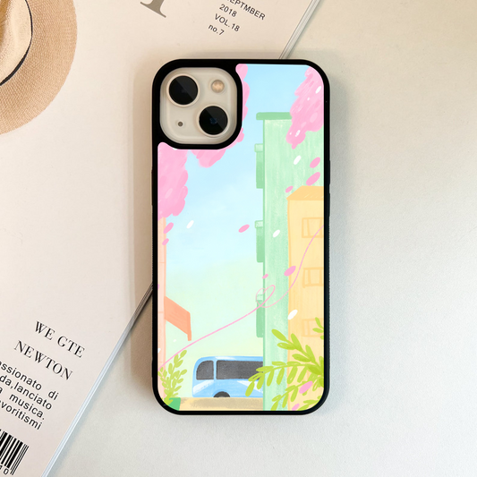 Cherry Spring Ride Glass Case