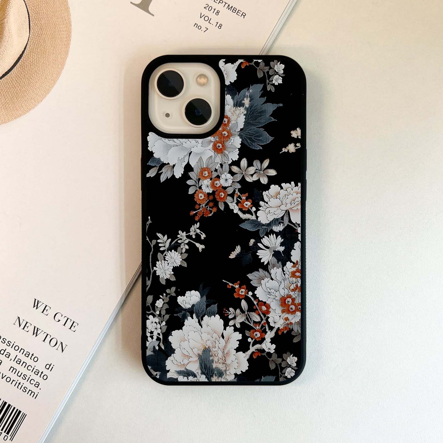 Muted Floral Mist Glass Case