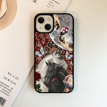 Moonlit Royal Stallion Glass Case