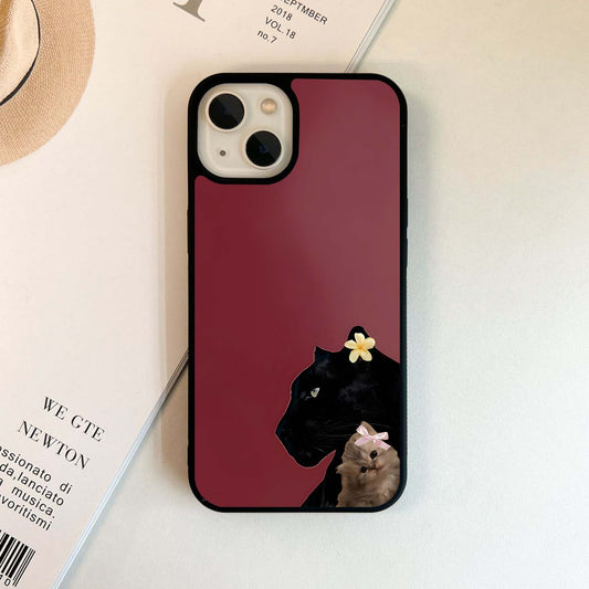 Panther & Cat Duo Glass Case