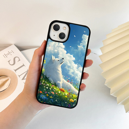 Flowery Hill Wolf Glass Case