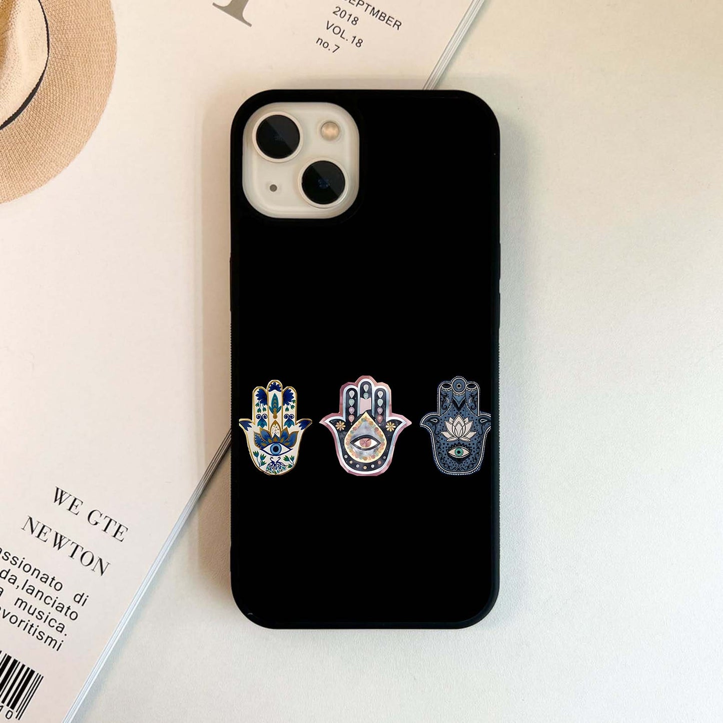 Mystic Hamsa Trio Glass Case