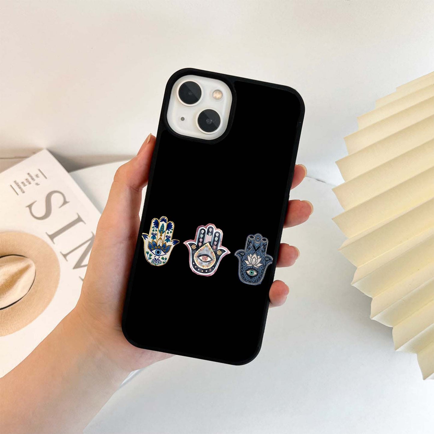 Mystic Hamsa Trio Glass Case