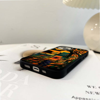 Sunlit Koi Dance Glass Case