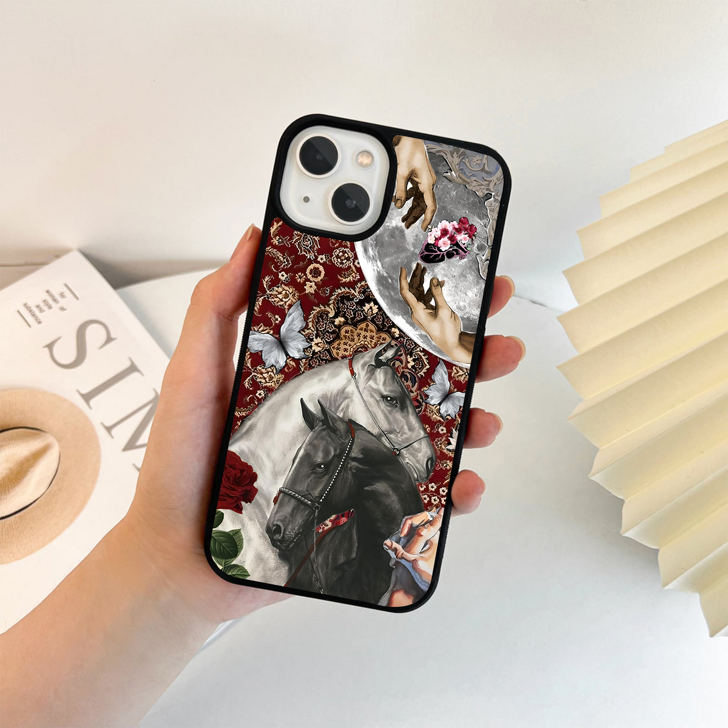 Moonlit Royal Stallion Glass Case