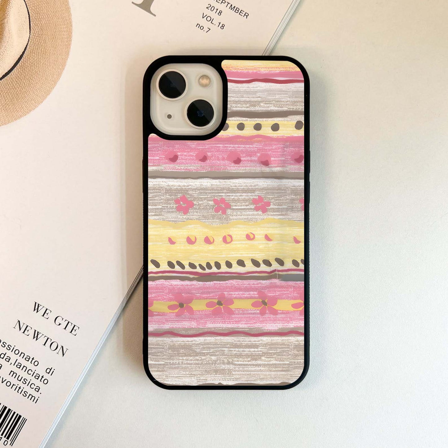 Sunlit Pastel Stripes Glass Case