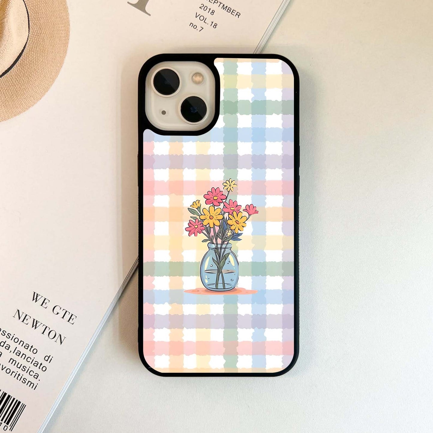 Pastel Blossom Vase Glass Case