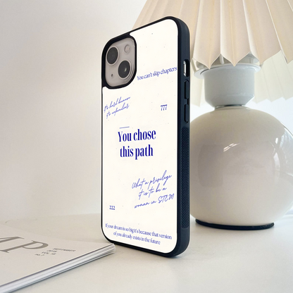 Path Chosen Strength Glass Case