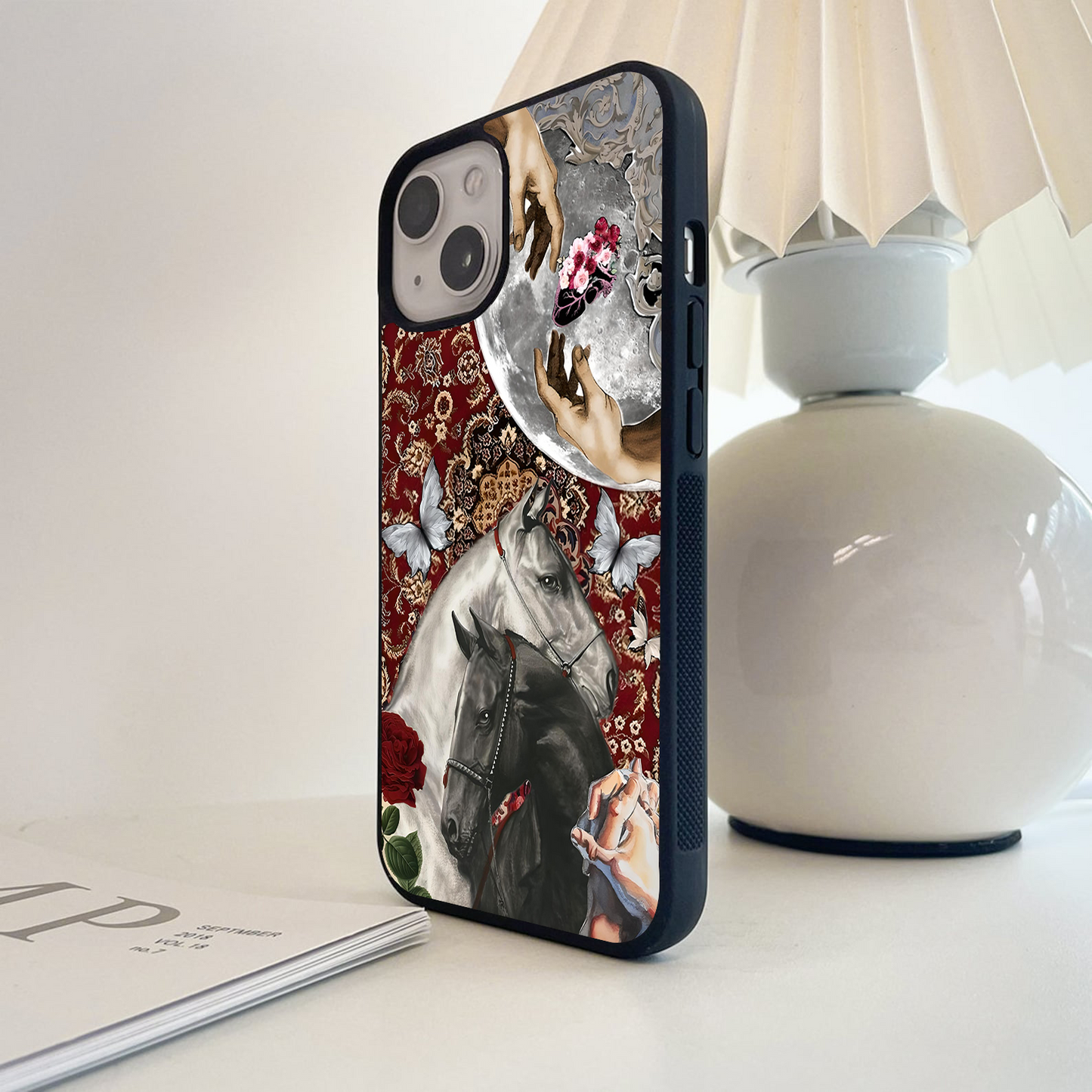 Moonlit Royal Stallion Glass Case