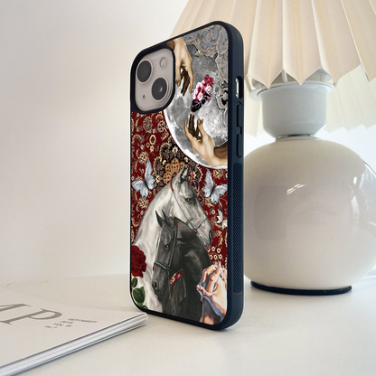 Moonlit Royal Stallion Glass Case