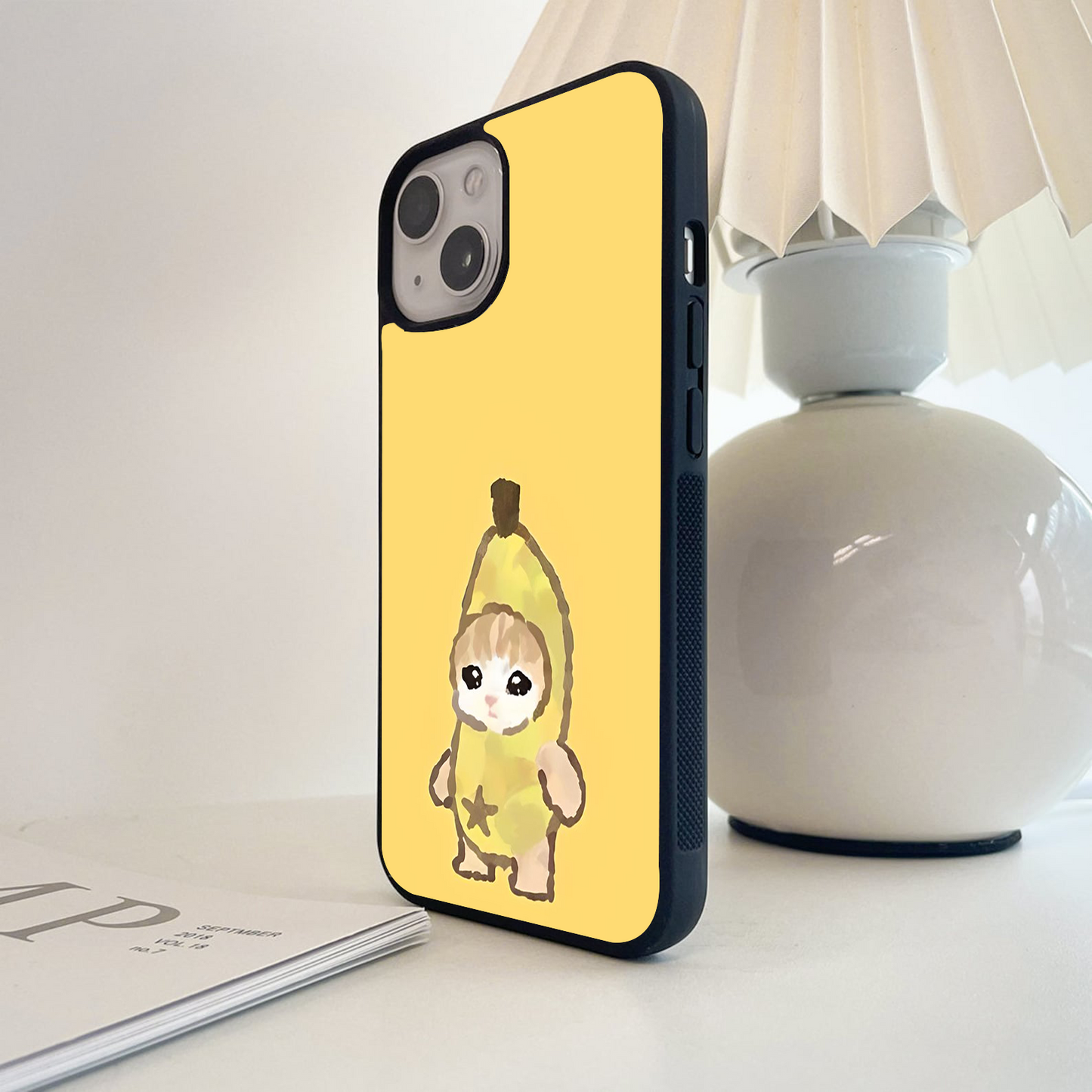 Banana Costume Character Glass Case
