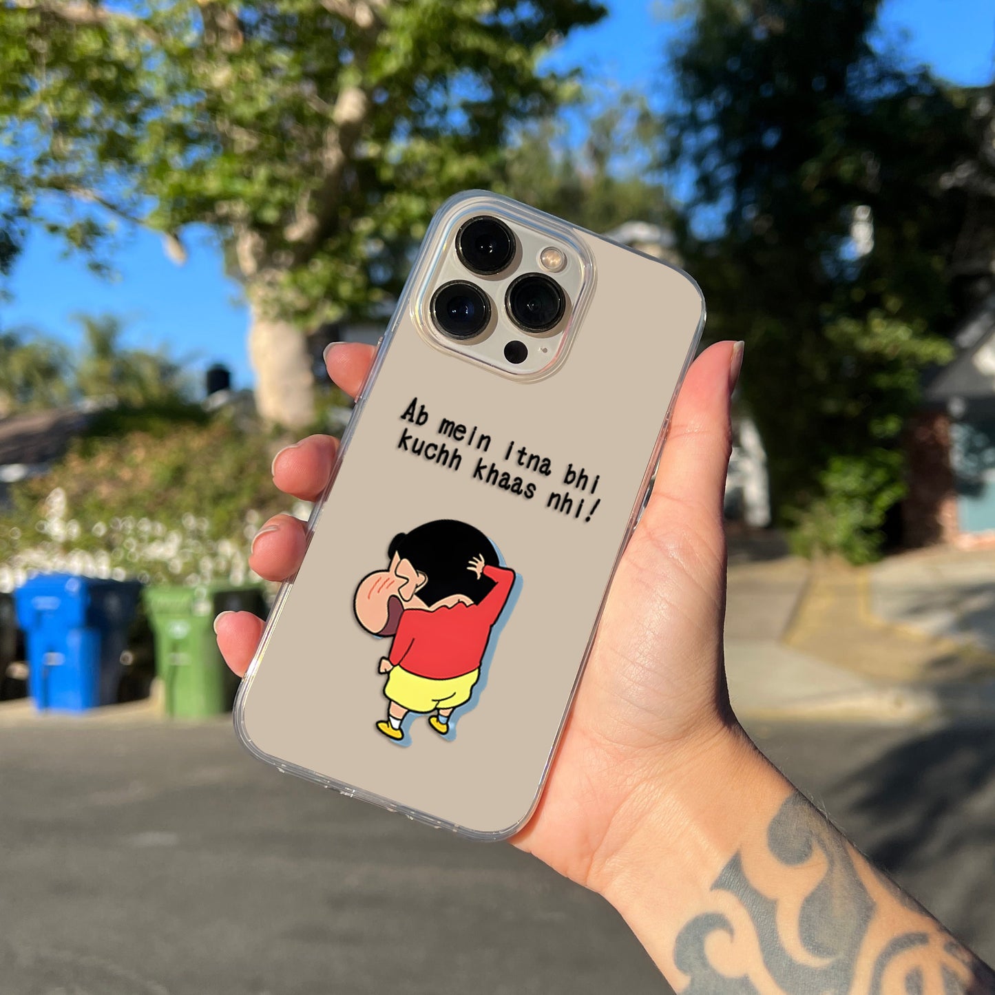 Funny Mood Shinchan Clear Silicon Cover
