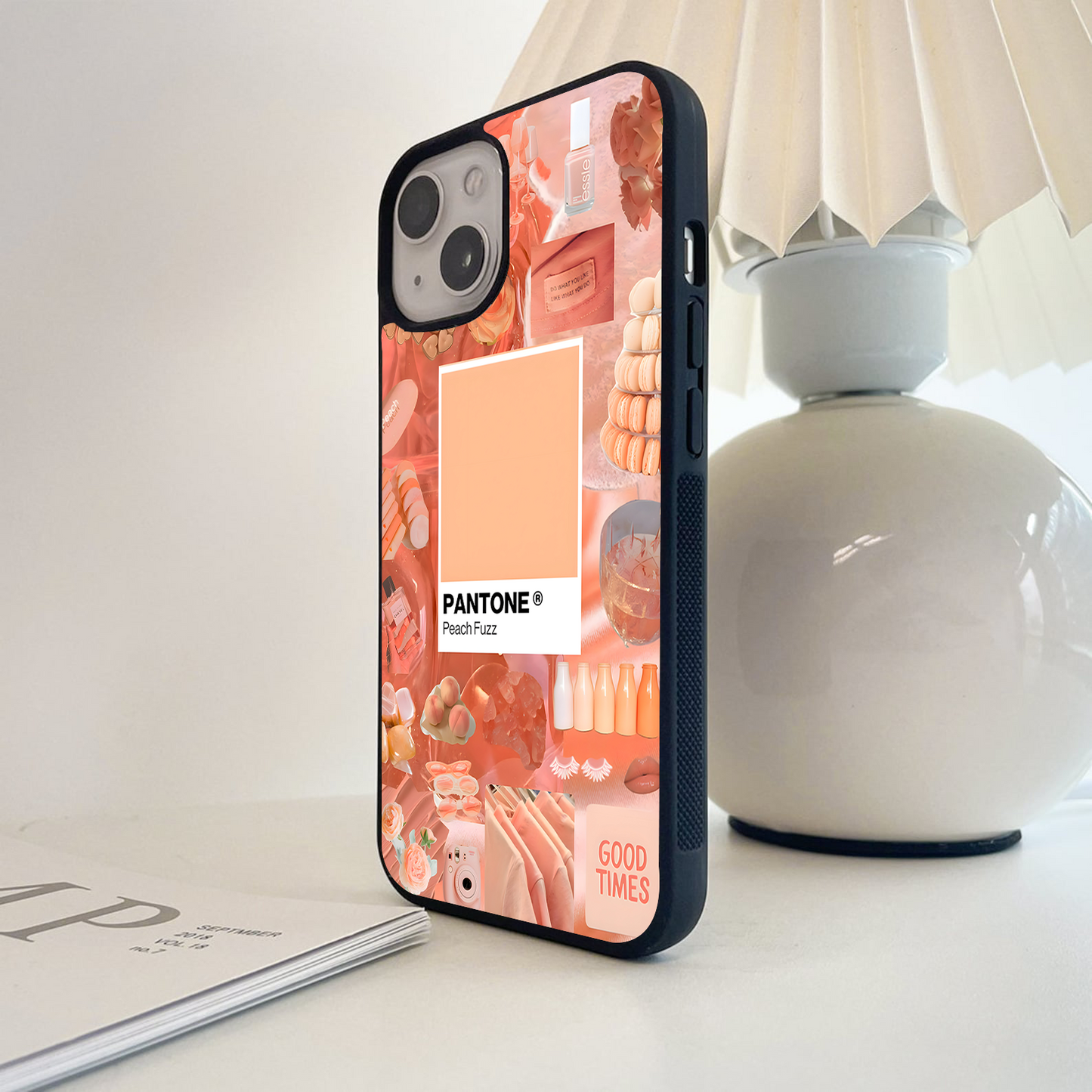 Pantone Good Time Peach Fuzz Glass Case