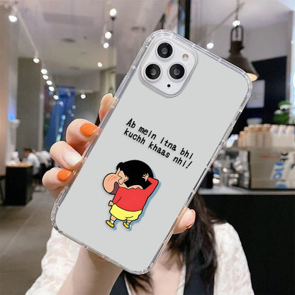 Funny Mood Shinchan Clear Silicon Cover
