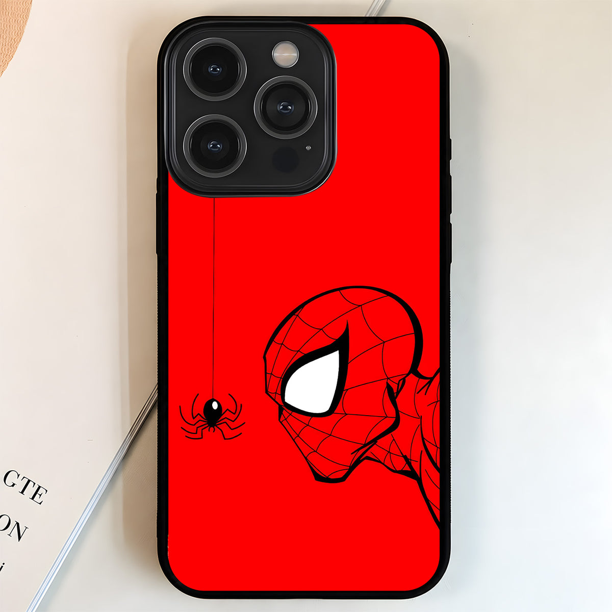 Red Web Spiderman Glass Case