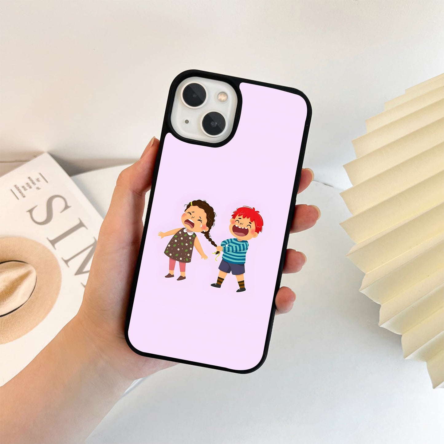 Brother Sister Forever Love Glass Case