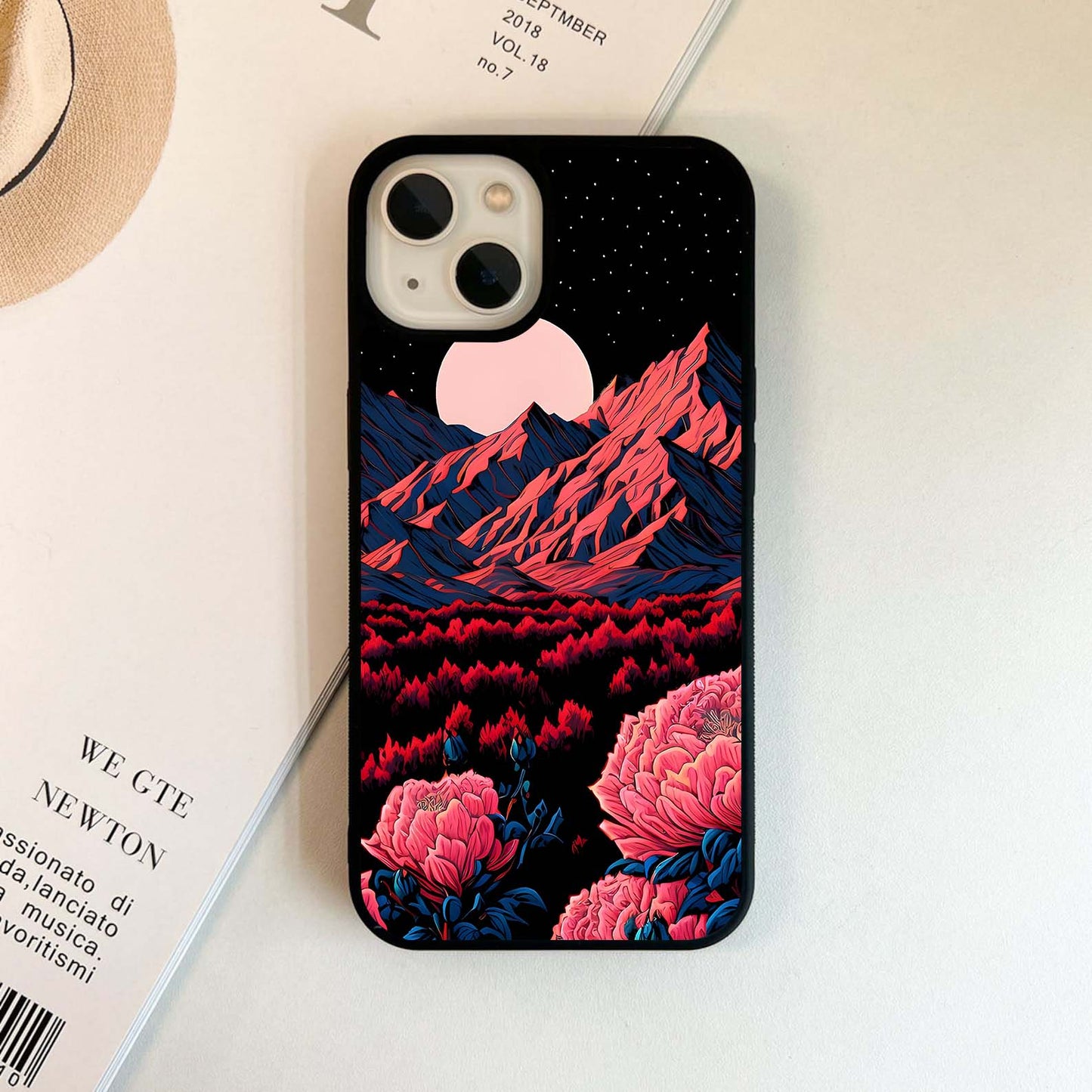 Blush Moon Bloom Glass Case