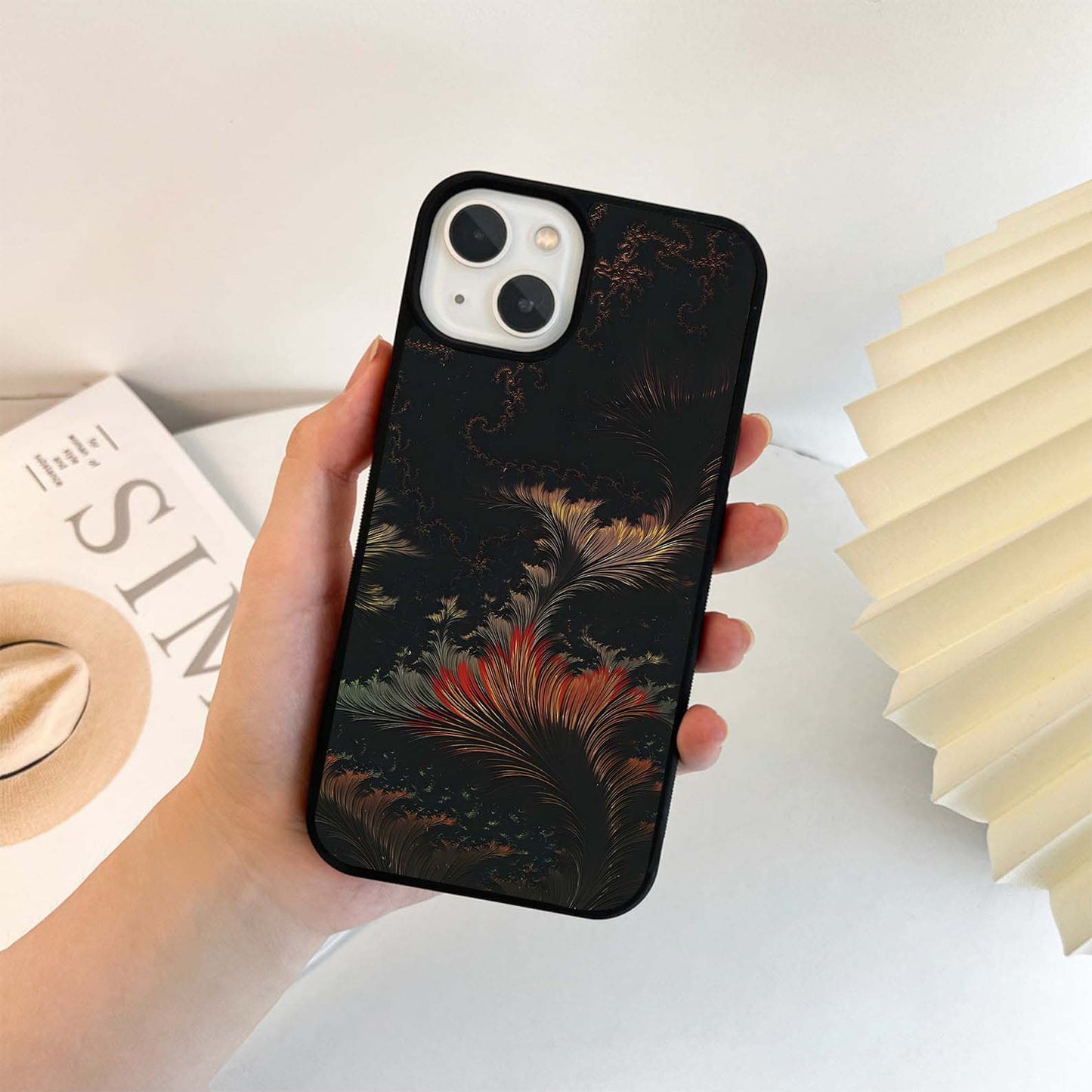 Crimson Petal Drift Glass Case